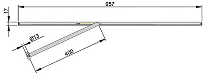 Athmer limiteur d'ouverture de porte Porti ( 3327001080 ) pour largeur de vantail 709-959 mm