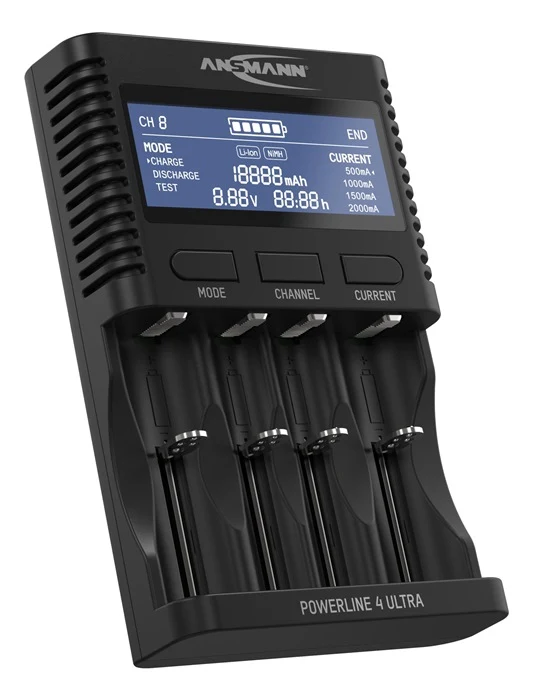 Ansmann Chargeur universel UBC Powerline 4 Ultra ( 4000902123 ) avec adaptateur secteur