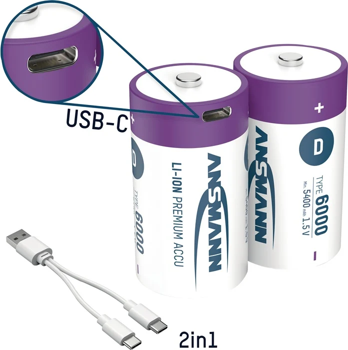 Ansmann Pile rechargeable ( 4000876126 ) 1,5 V 5400 mAh
