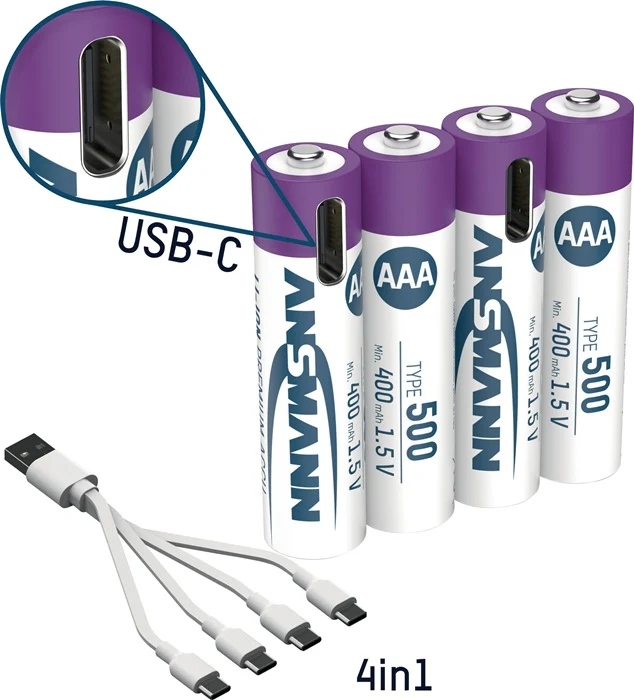Ansmann Pile rechargeable ( 4000876123 ) 1,5 V 400 mAh