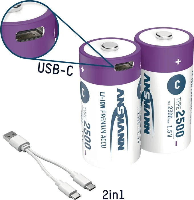 Ansmann Pile rechargeable ( 4000876125 ) 1,5 V 2300 mAh