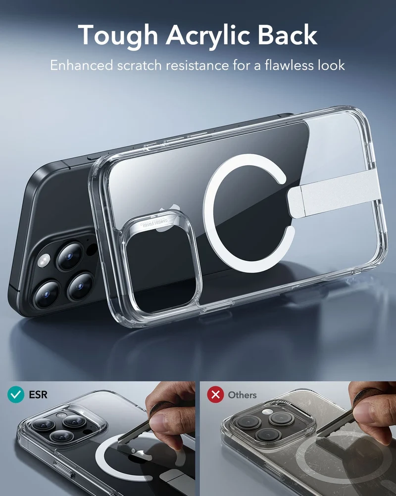 iPhone 16 Pro Boost Flickstand Case (HaloLock) - Clear Black