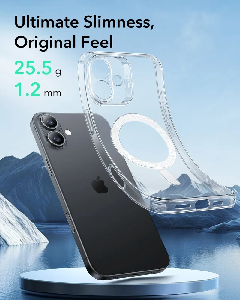 iPhone 16 Plus Zero Clear Case (HaloLock) - Frosted Black