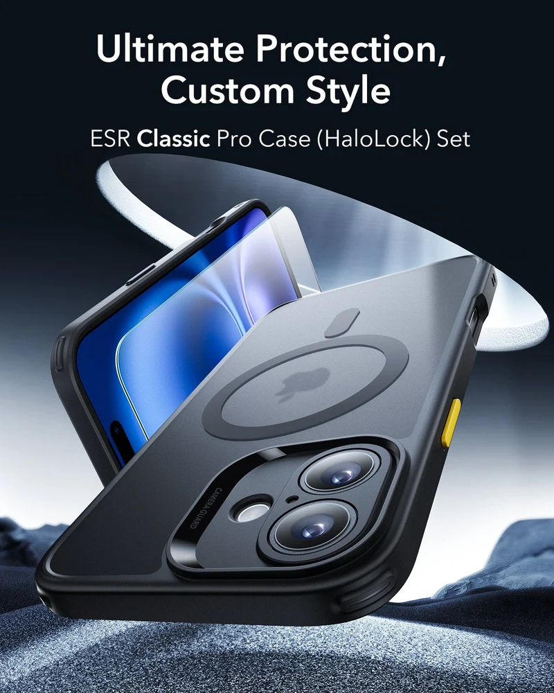 iPhone 16 Plus Classic Pro Case (HaloLock) Set - Frosted Black
