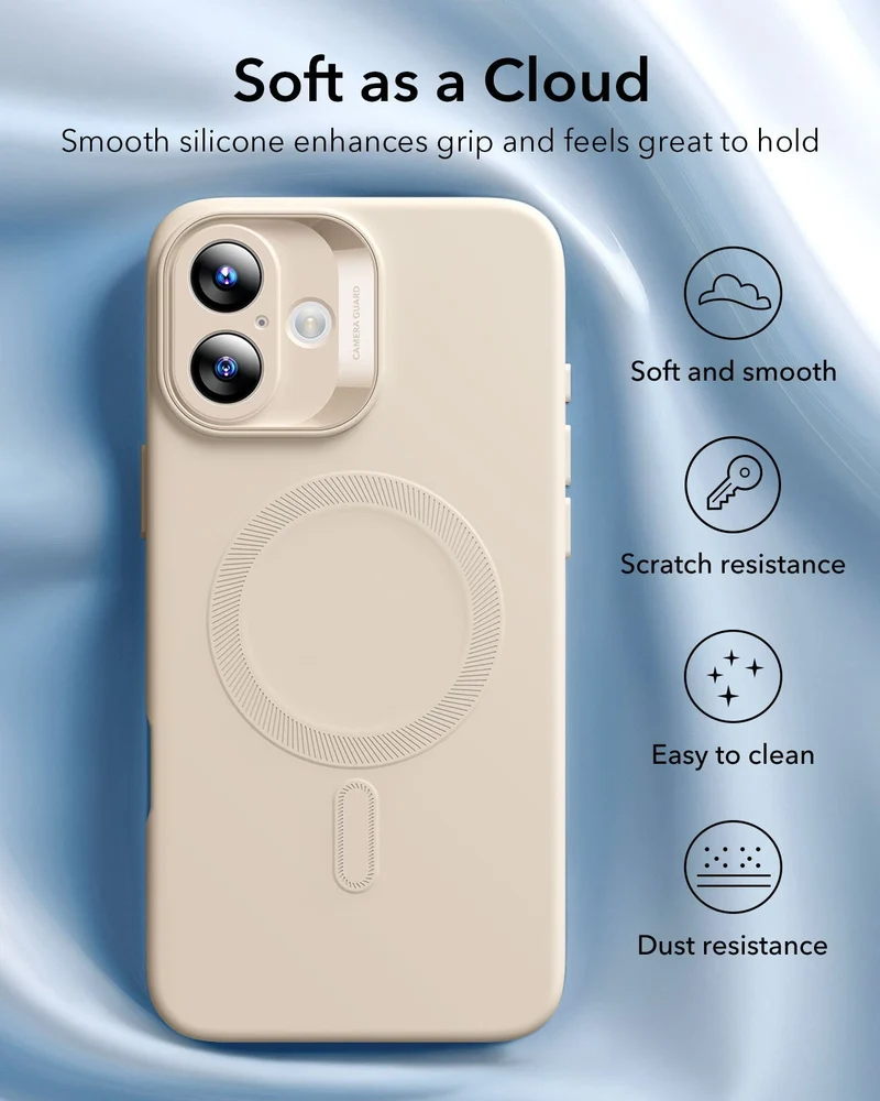 iPhone 16 Cloud Soft Case (HaloLock) - Pink