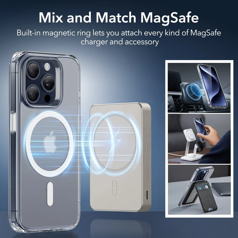 iPhone 15 Pro Max Classic Hybrid Case (HaloLock) - Clear