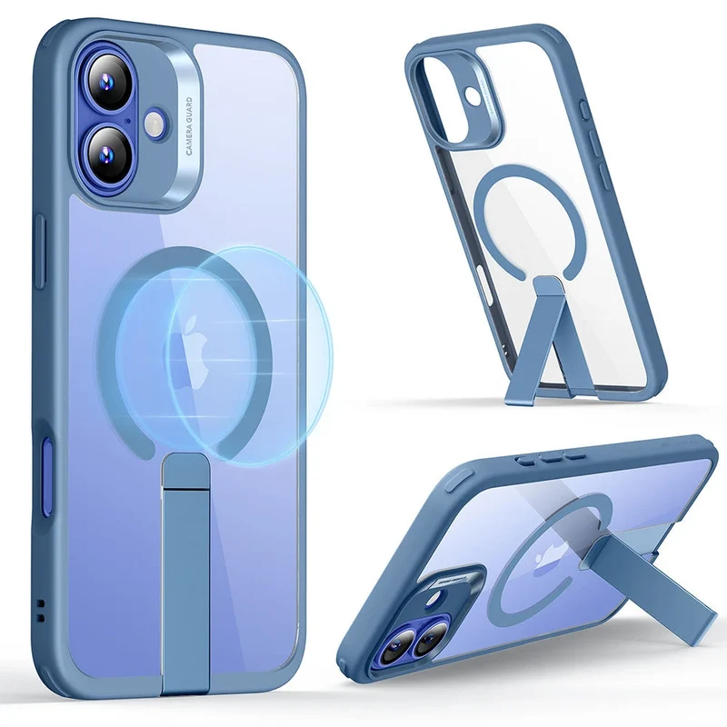 iPhone 16 Boost Flickstand Case (HaloLock) - Clear Blue