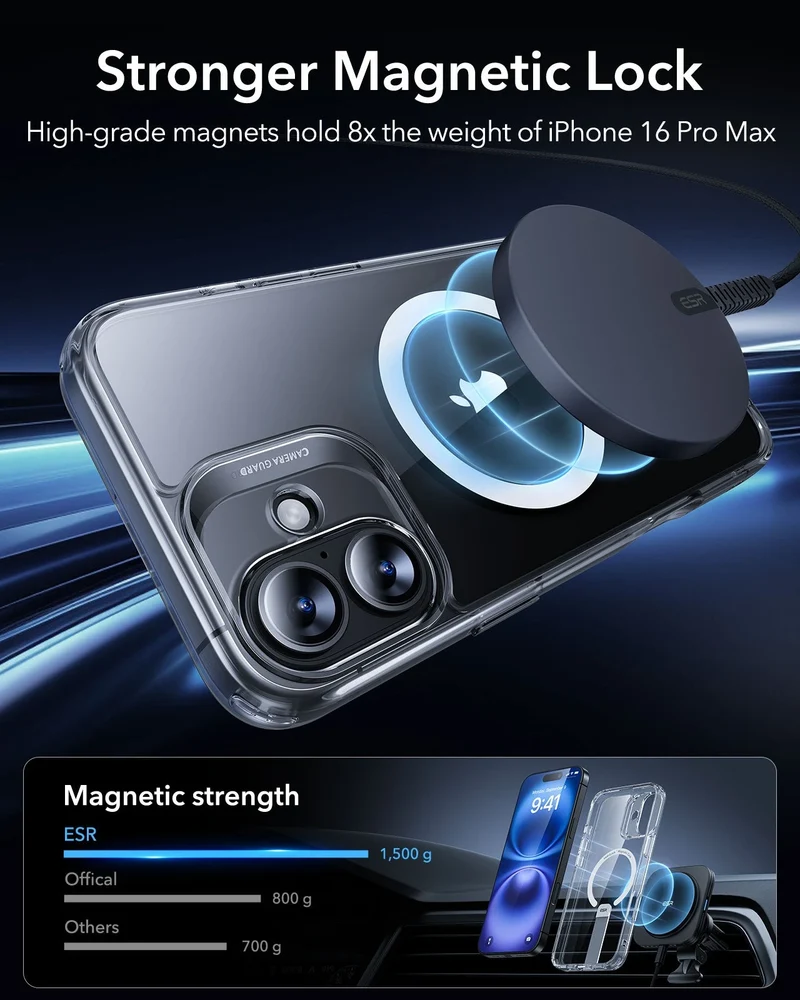 iPhone 16 Boost Flickstand Case (HaloLock) - Clear Blue