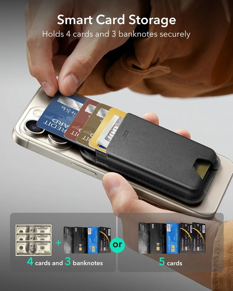 Magnetic Wallet Boost (HaloLock) - Brown