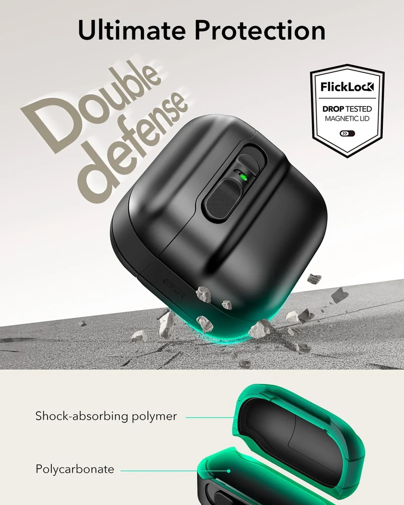 AirPods 4 Pulse FlickLock Case (HaloLock) - Black