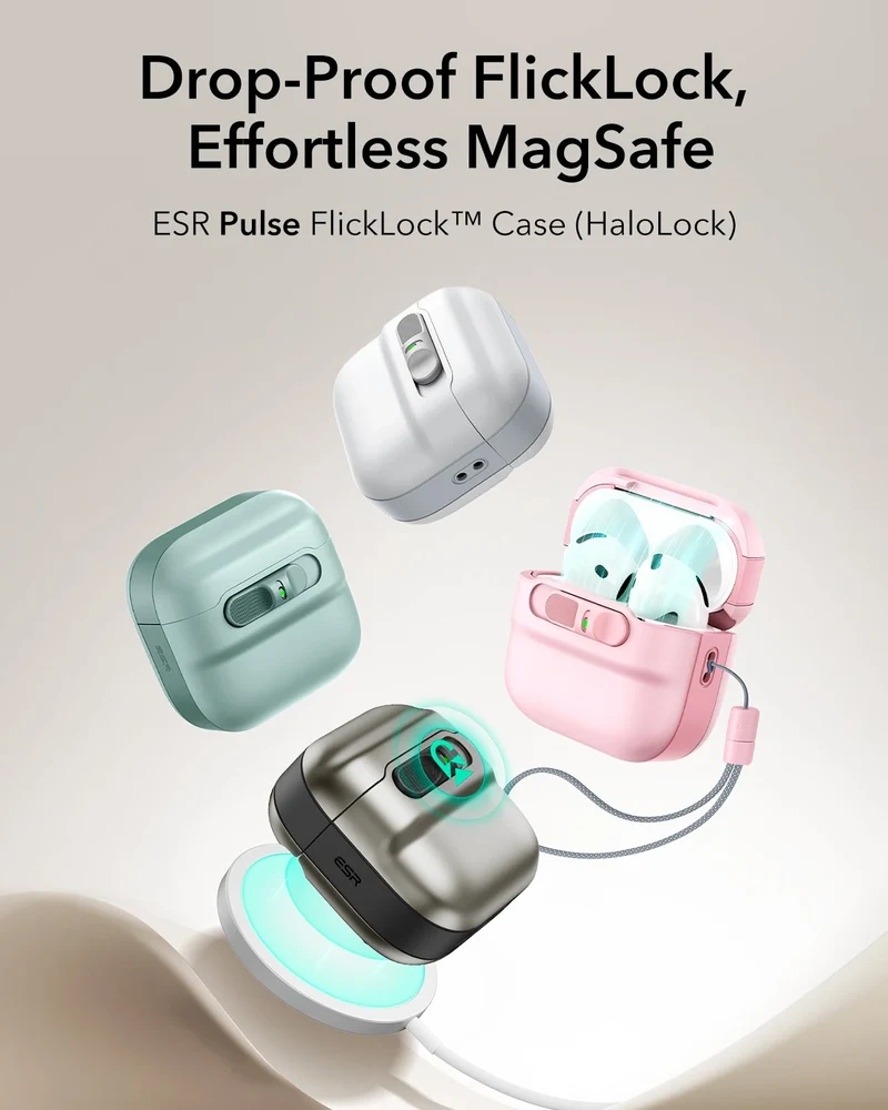 AirPods 4 Pulse FlickLock Case (HaloLock) - Pink