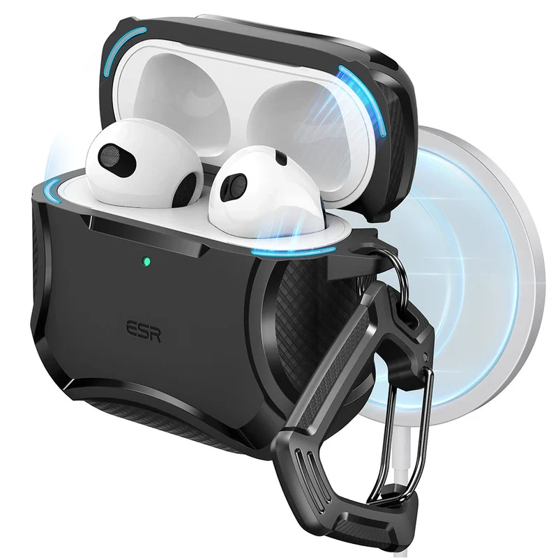 AirPods 4 Cyber Tough Case (HaloLock) - Black