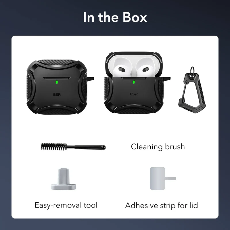 AirPods 4 Cyber Tough Case (HaloLock) - Black