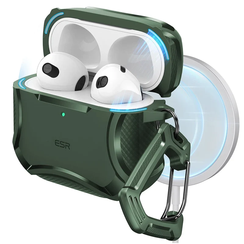 AirPods 4 Cyber Tough Case (HaloLock) - Forest Green