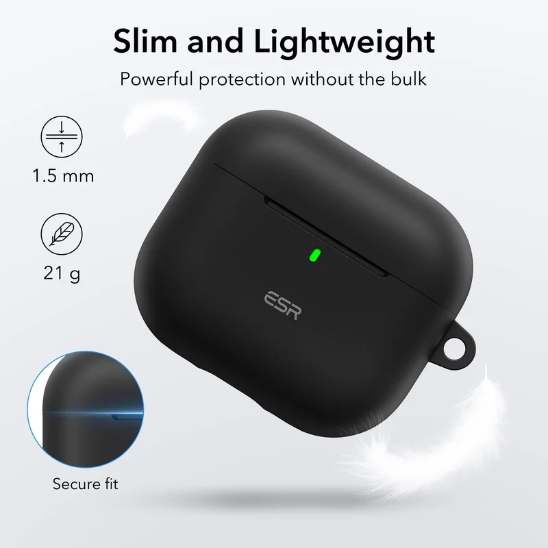 AirPods 4 Cloud Soft Case (HaloLock) - Black