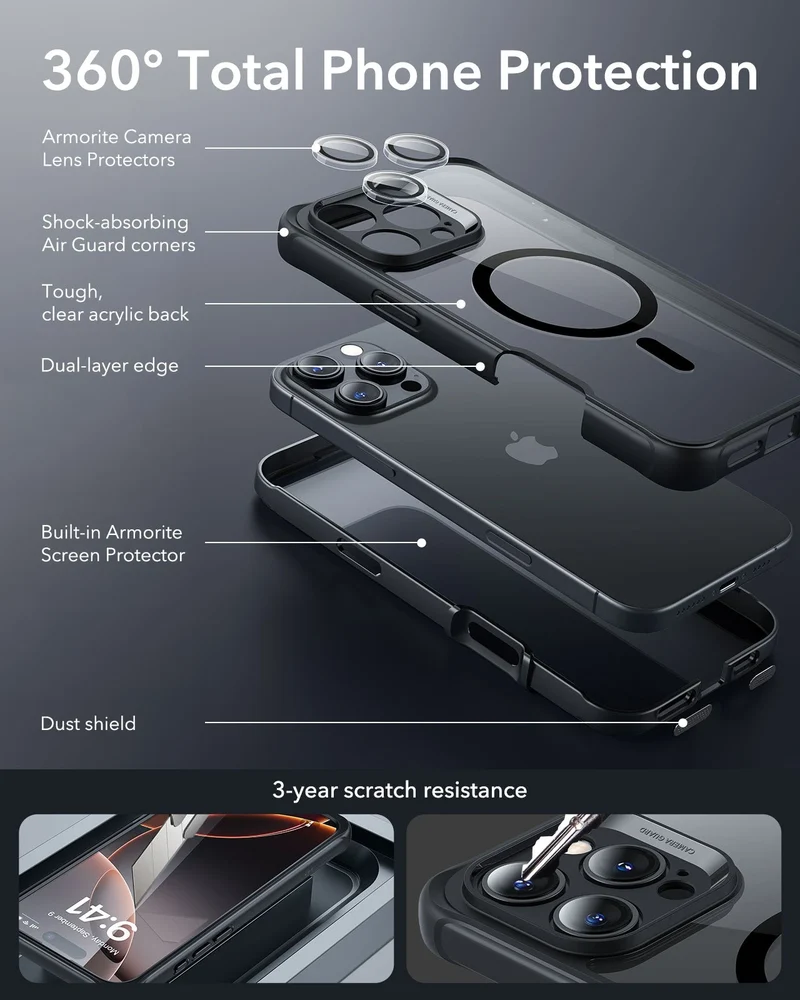 iPhone 16 Pro Max Armor Tough Case (HaloLock) - Clear