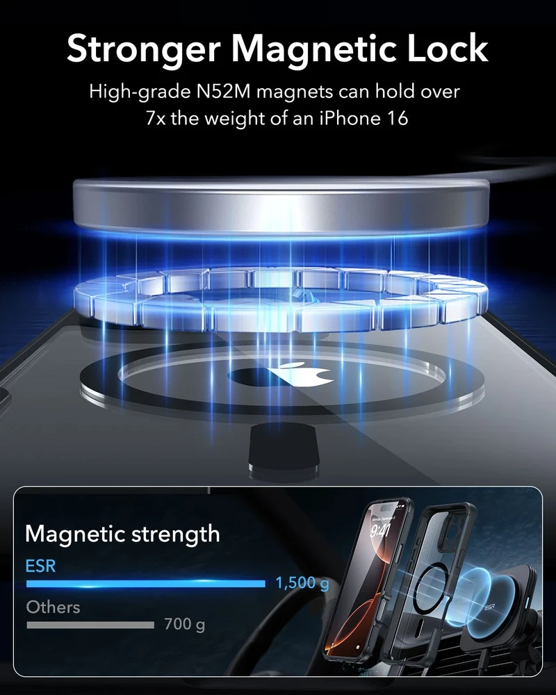 iPhone 16 Pro Armor Tough Case (HaloLock) - Clear
