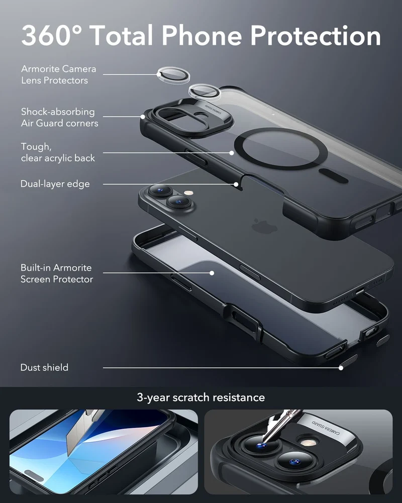 iPhone 16 Plus Armor Tough Case (HaloLock) - Clear Green