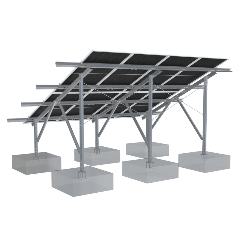 Elios Terra G8-10 Ground Mount Solar Racking System | 8 or 10 Panel