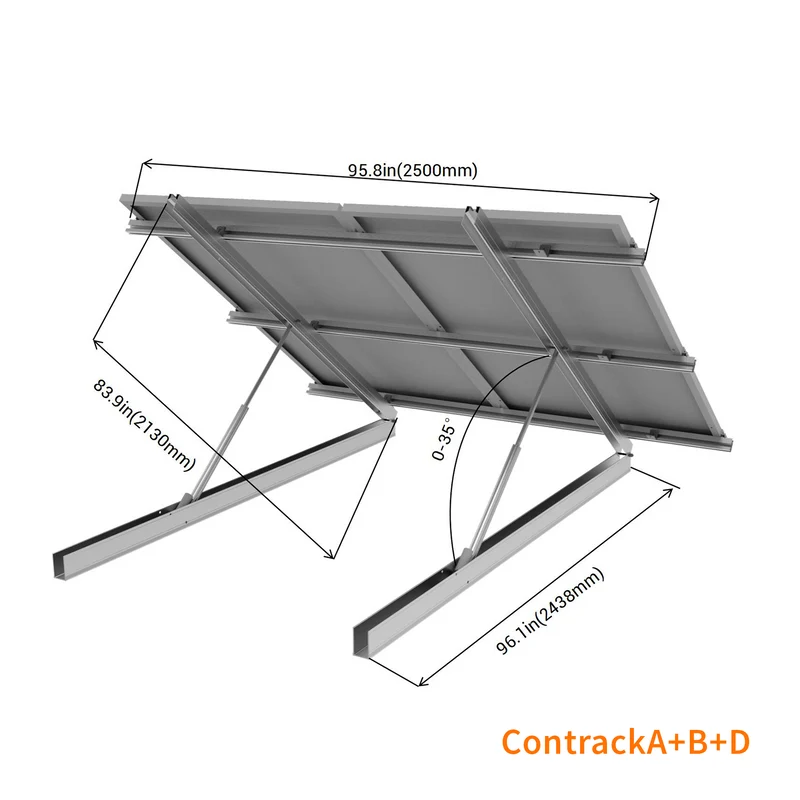 Elios Contrack A+B | Container Racking for 2 Solar Panels