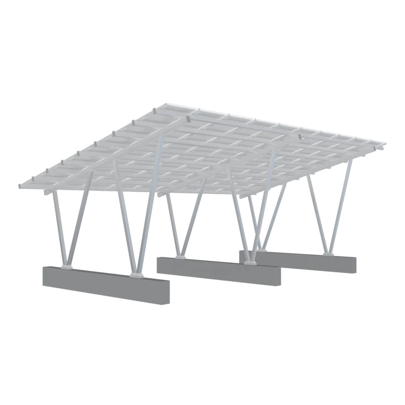 Elios Carport M30 | Aluminum Structure for 4 Vehicle | 30 Solar Panels (18 kW+)