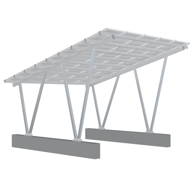 Elios Carport M15 | Aluminum Structure for 2 Vehicle | 15 Solar Panels (9 kW+)