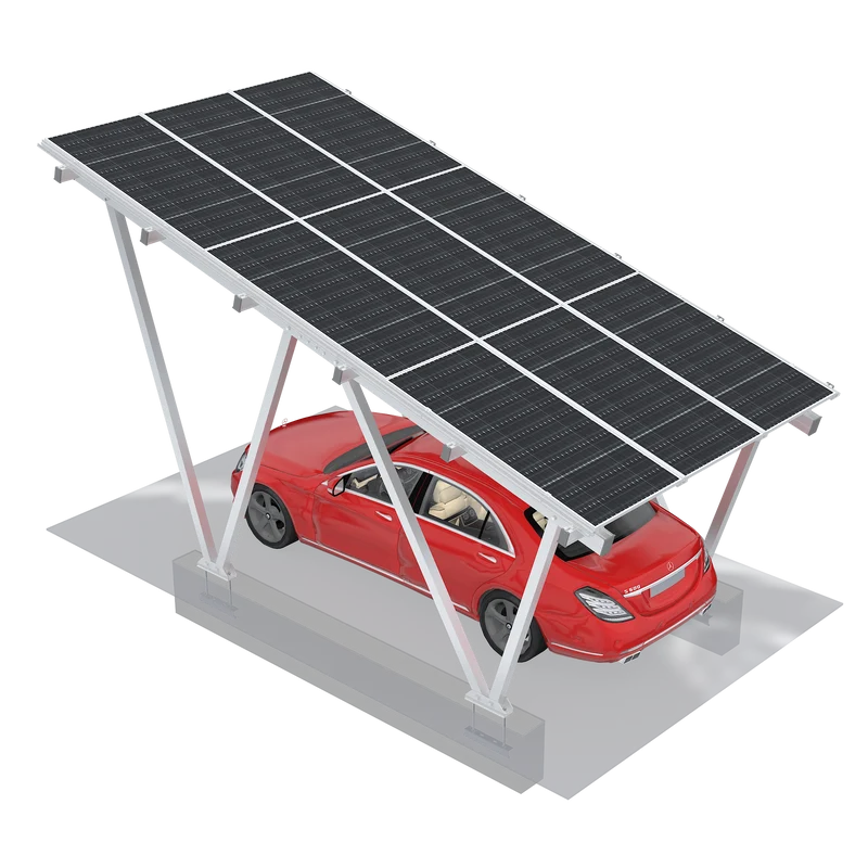 Elios Solar Carport M9 | Aluminum Structure for 1 Vehicle | 9 Solar Panels (5.4 kW+)