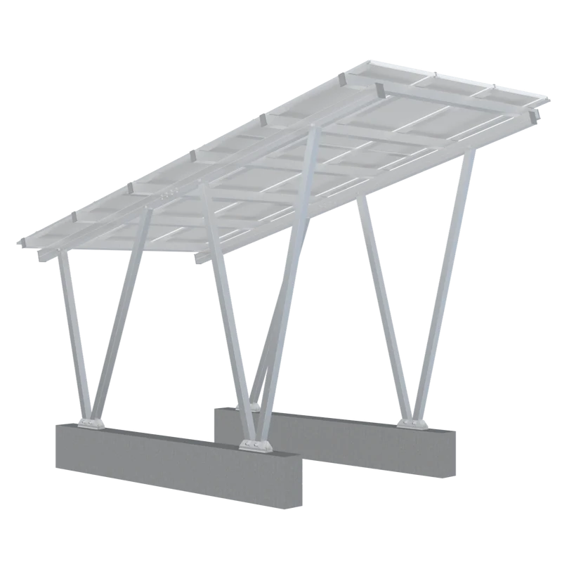 Elios Solar Carport M9 | Aluminum Structure for 1 Vehicle | 9 Solar Panels (5.4 kW+)