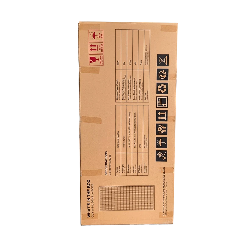 Elios Voltaic 200GB-B | 200W Bifacial Glass Solar Panel