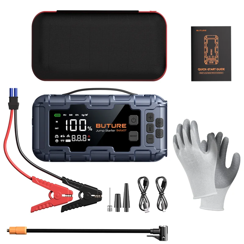 【Top-Rated】Buture Beta07 Car Jump Starter 6000A丨160PSI Smart Inflating, PD45W Fast Charge