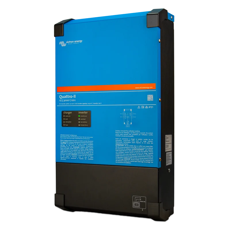 Victron Energy Quattro-II 12/3000/120-50/50 2x120V | QUA122305130