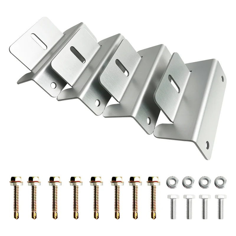Elios Solar Panel roof installation Z brackets | Set of 4 Units | Mount supporting for Solar Panel, RV, Off Grid, Boat