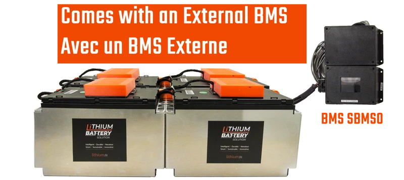 Lithium Battery Solution | 4X LBS 200 (LiFePO4) | Commercial Industrial battery Lithium-ion | with External BMS