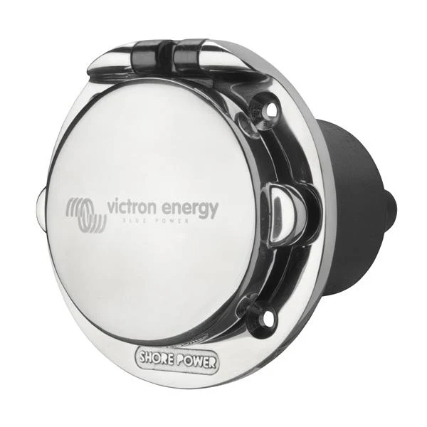 Victron Energy Power Inlet Stainless Steel with Cover 32A/250Vac (2p/3w)