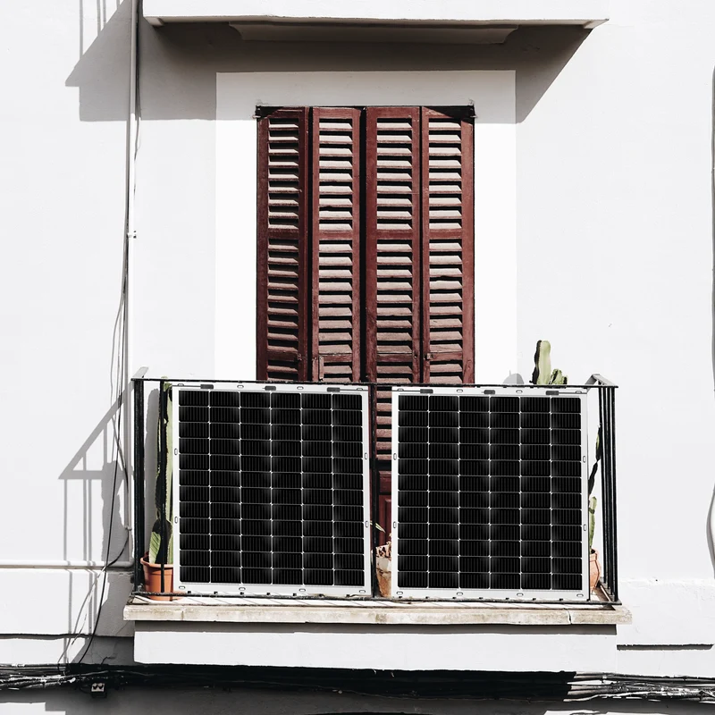 Pack of 2 Elios Voltaic210F-B | 2 x 210W Semi-Flexible Balcony Solar Panel