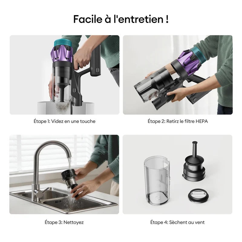Ultenic U18 PowerPro Aspirateur Balai Sans Fil