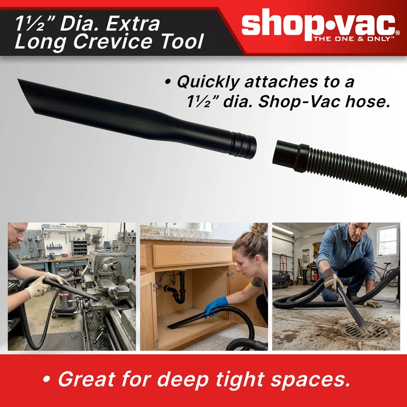 Shop-Vac® 1.5 Inch Extra Long Crevice Tool