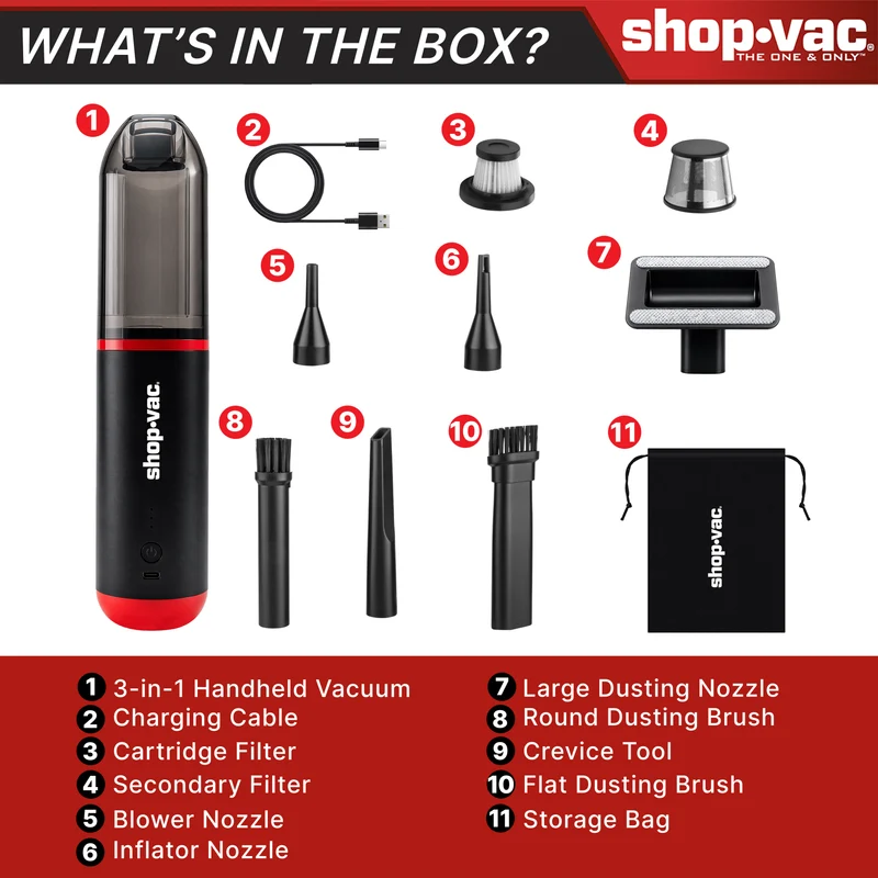 Shop-Vac® Cordless Mini Car Vacuum
