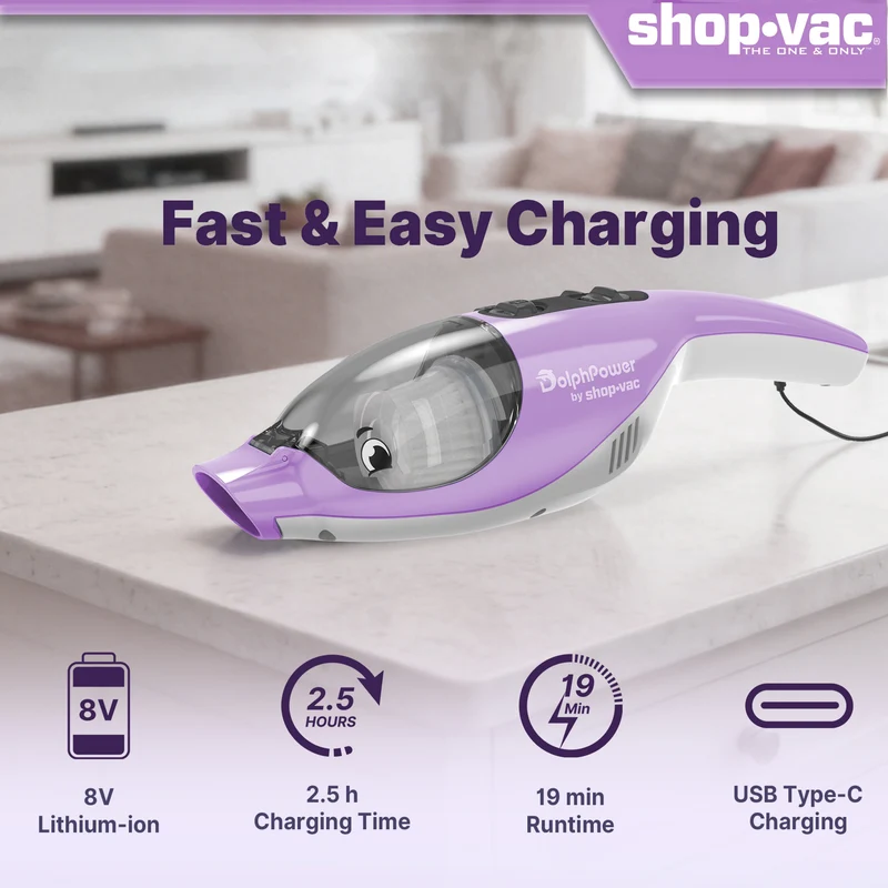 Shop-Vac® DolphPower Cordless Handheld Vacuum - Purple