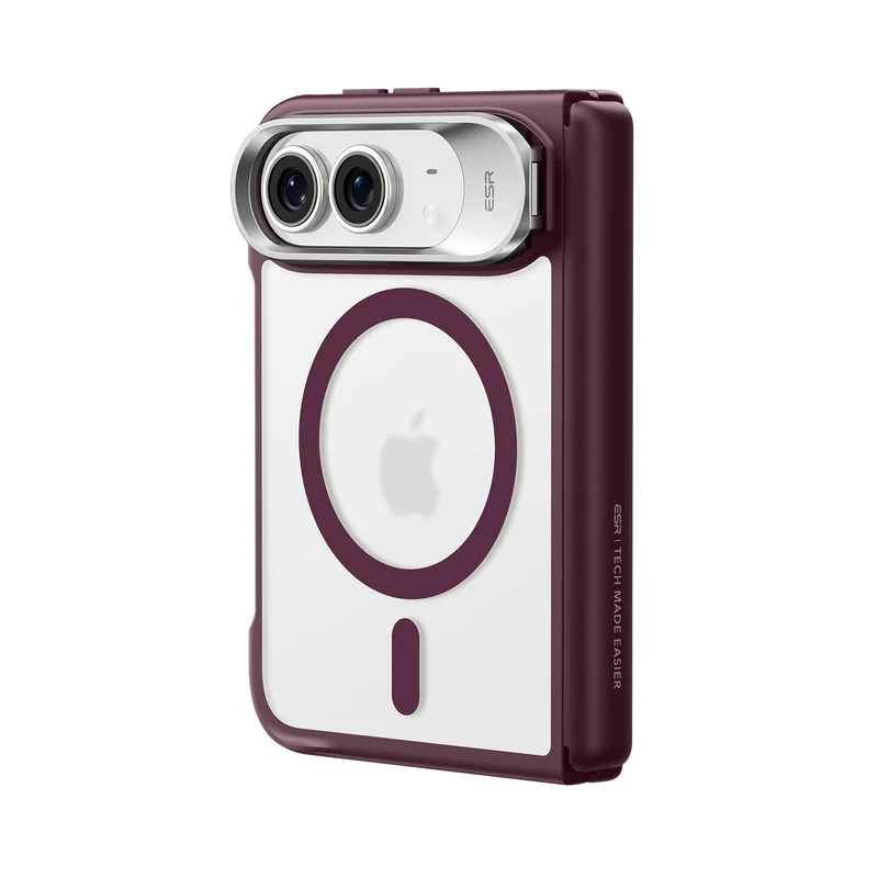 iPhone Duo Classic Hybrid Magnetic Case with Flex Stand - Frosted Deep Burgundy