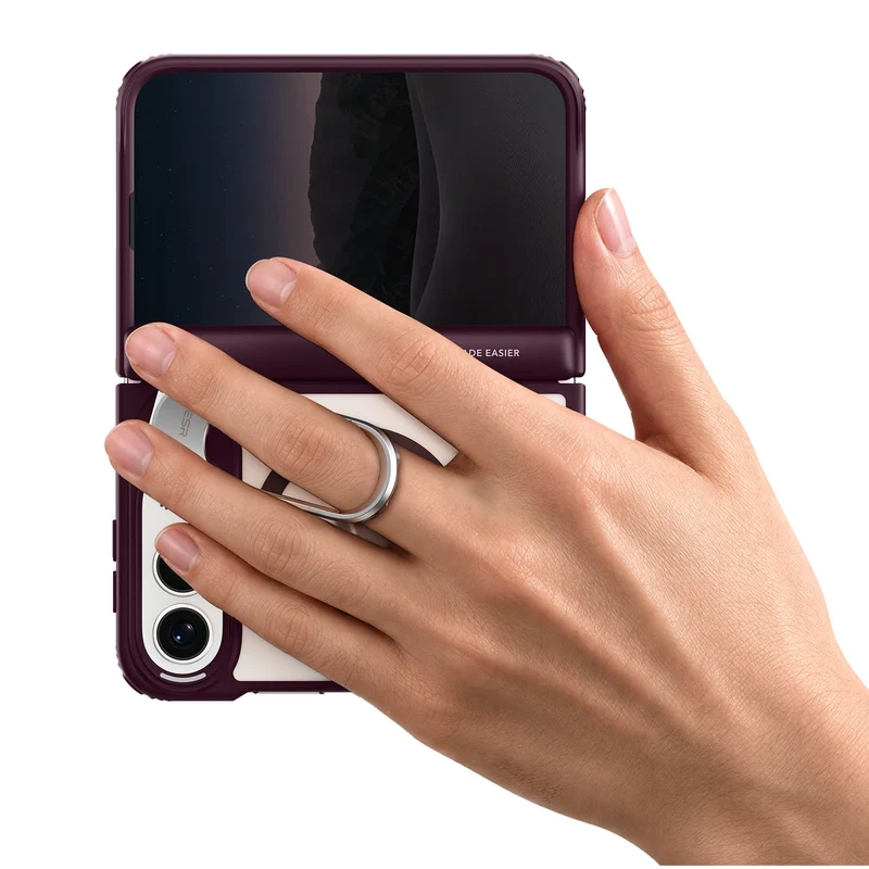 iPhone Duo Classic Hybrid Magnetic Case with Flex Stand - Frosted Deep Burgundy