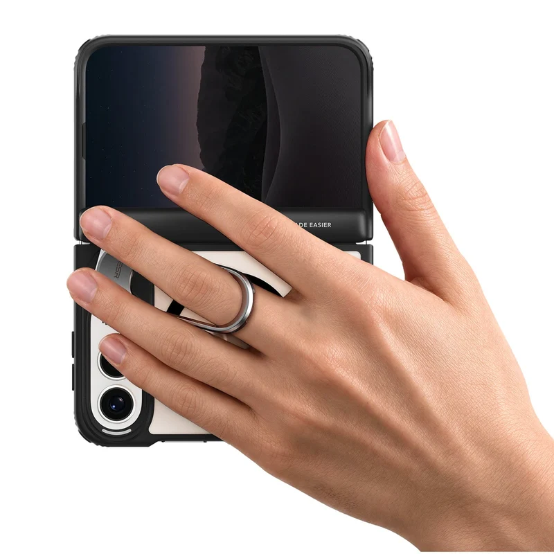iPhone Duo Classic Hybrid Magnetic Case with Flex Stand - Clear Black