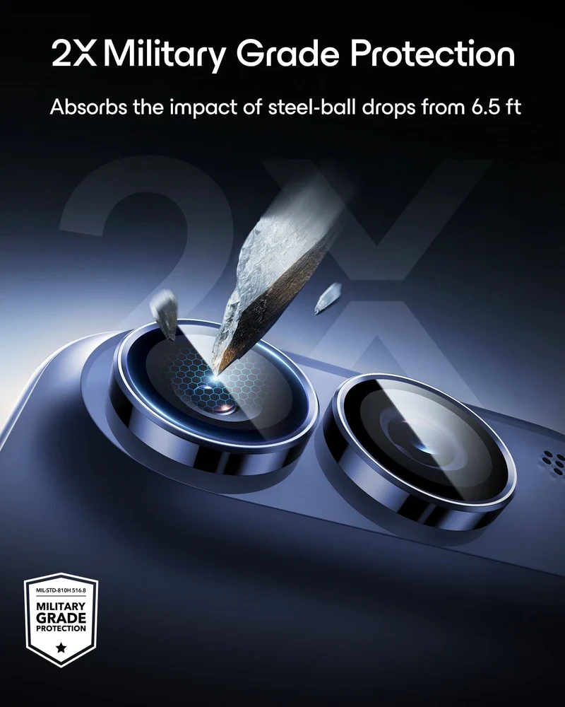 iPhone Duo Armorite® Camera Lens Protector - Dark Blue