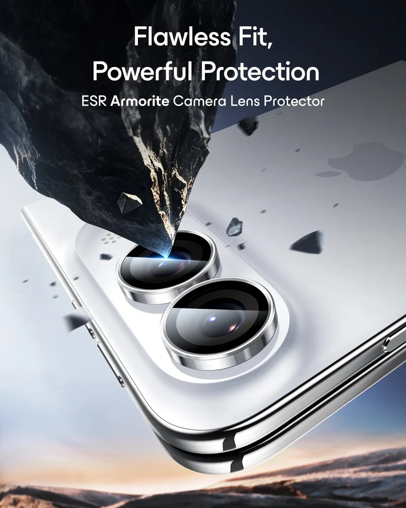 iPhone Duo Armorite® Camera Lens Protector - Silver