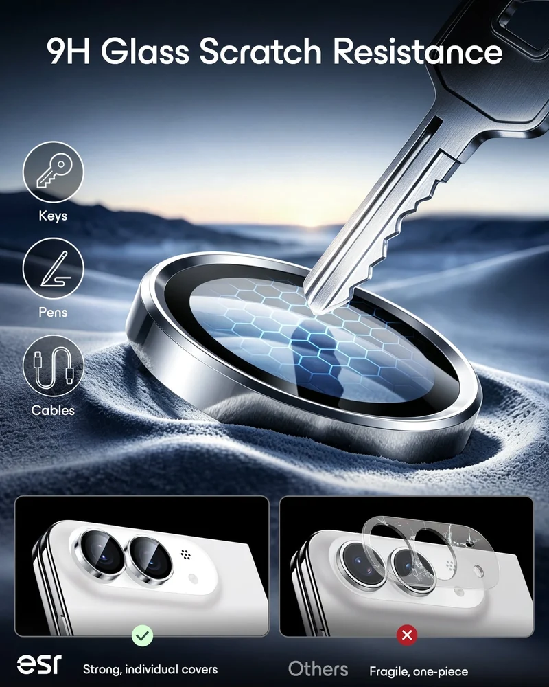iPhone Duo Armorite® Camera Lens Protector - Silver