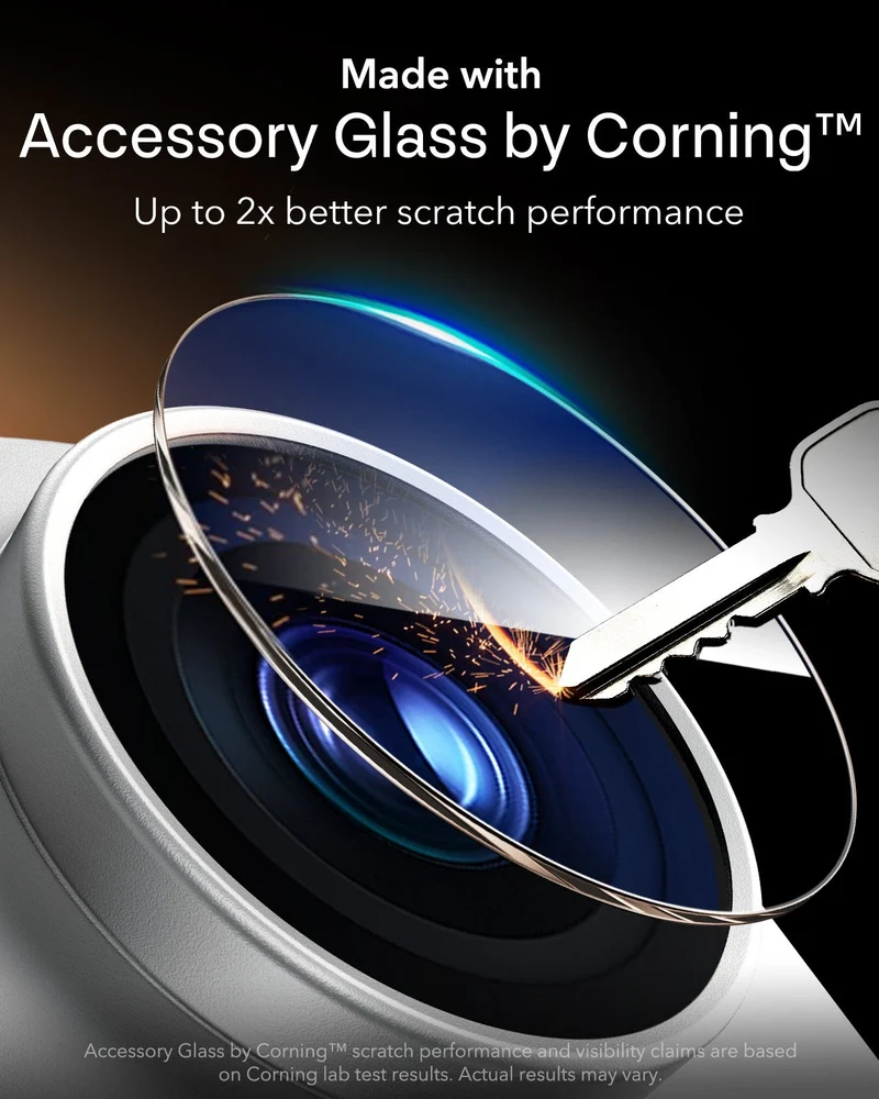 iPhone 17 Pro Max Armorite® Pro Camera Lens Protector (Full Coverage) - Silver