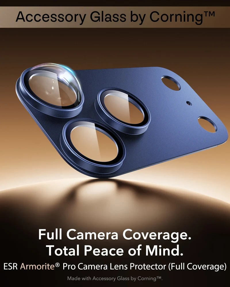 iPhone 17 Pro Armorite® Pro Camera Lens Protector (Full Coverage) - Dark Blue