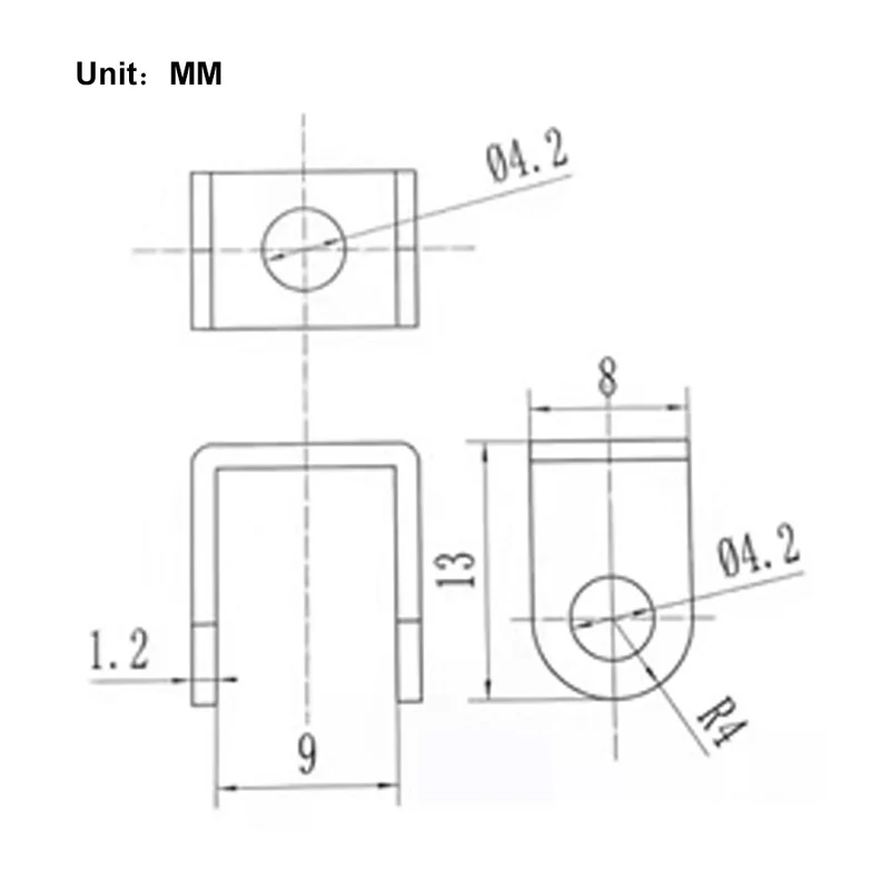 Support de Montage Fixe F Pour Mini Vérin Électrique Série G / Série H