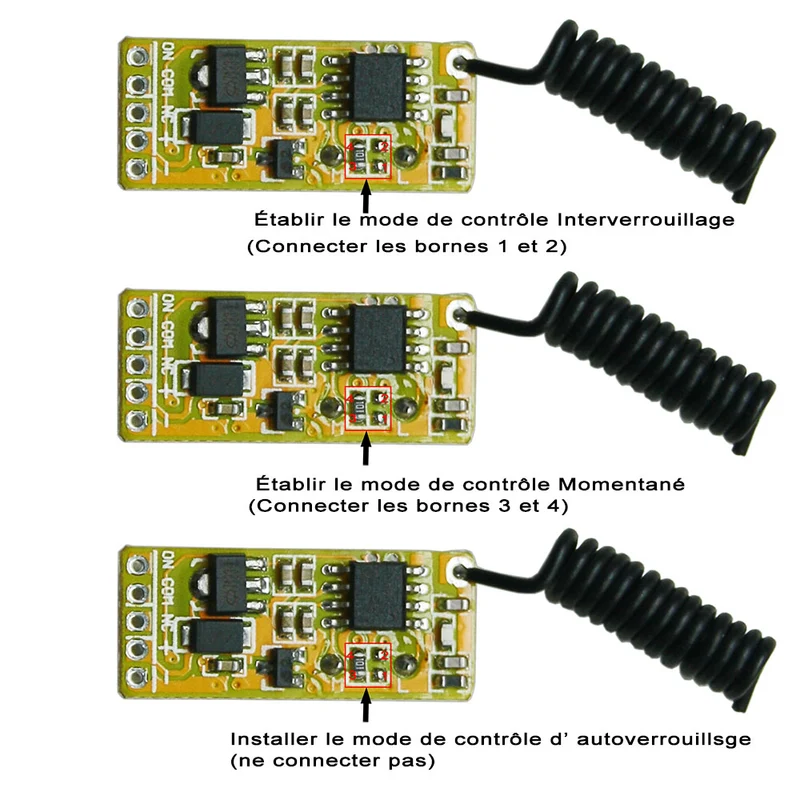 1 Canal CC 4~12V Mini Module Relais Kit Interrupteur Télécommande Sans Fil (Modèle: 0020643)