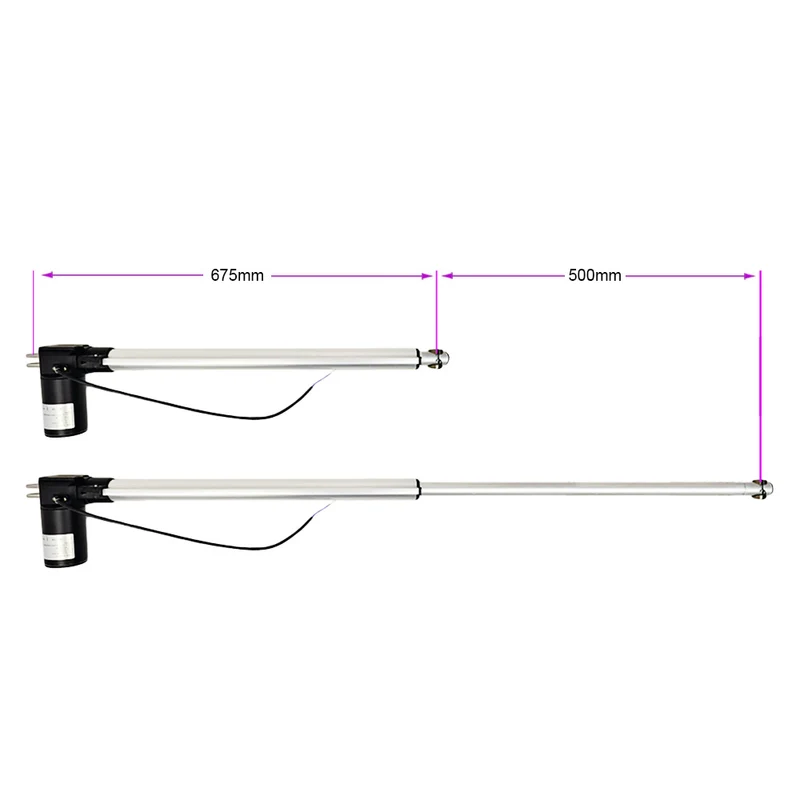 12V 24V vérin électrique 600kg course 500 mm avec télécommande (Modèle: 0020585)